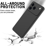 For ZTE Blade A76 4G Liquid Silicone Case Phone Back Cover with Hand Strap