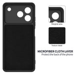 For ZTE Blade A76 4G Liquid Silicone Case Phone Back Cover with Hand Strap