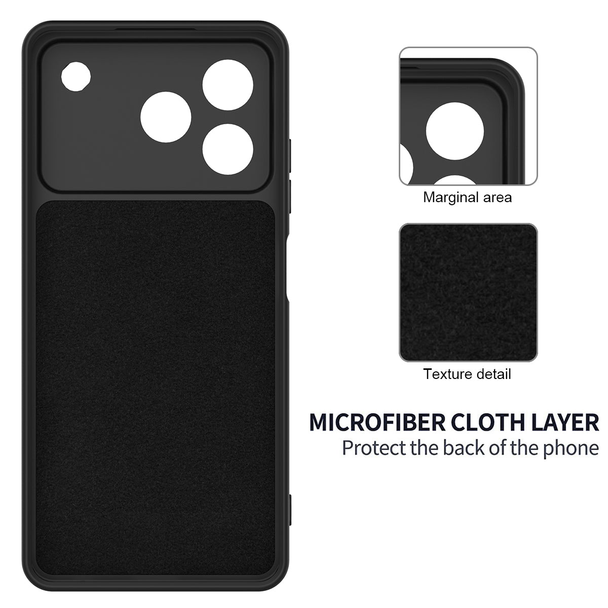 For ZTE Blade A76 4G Liquid Silicone Case Phone Back Cover with Hand Strap
