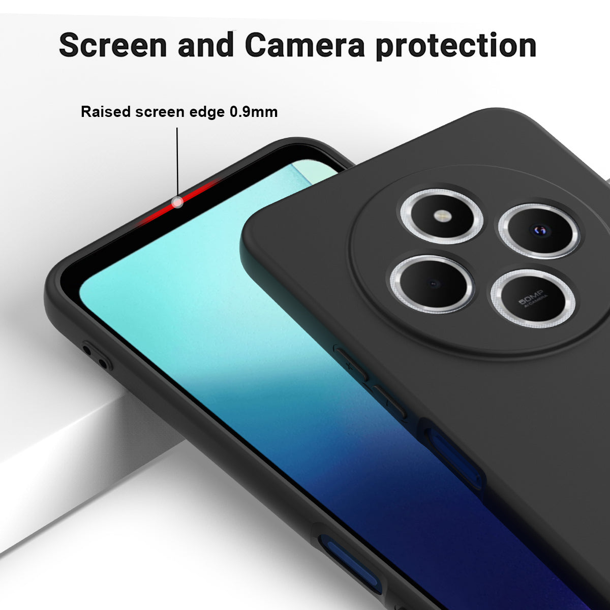 Til Xiaomi Redmi 17C 4G Flydende Silikone Cover Telefon Bagside med Håndrem