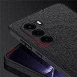 For OnePlus Turbo 6X 5G Case Wood Texture PU Leather Coated PC TPU Phone Cover