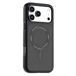 Til iPhone 17 Pro Max / 18 Pro Max Magnetisk Cover i Kulfiberstruktur PC + TPU Telefoncover med Uafhængige Knapper