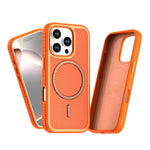 Til iPhone 16 Pro Max Magnetisk Cover i Kulfiberstruktur PC + TPU Telefoncover med Uafhængig Knap