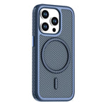 For iPhone 14 Pro Magnetic Case Carbon Fiber Texture PC + TPU Phone Cover with Independent Button
