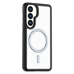 For Samsung Galaxy S26+ Magnetic Case Carbon Fiber Texture PC + TPU Phone Cover with Independent Button