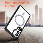 For Samsung Galaxy S26+ Magnetic Case Carbon Fiber Texture PC + TPU Phone Cover with Independent Button