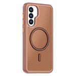 For Samsung Galaxy A56 5G Magnetic Case Carbon Fiber Texture PC + TPU Phone Cover with Independent Button