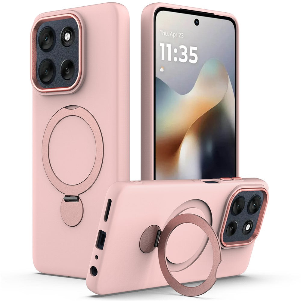 For OnePlus Nord 6 5G  /  Nord CE6 5G  /  Turbo 6 5G Magnetic Case Rotating Ring Kickstand TPU + PC Back Cover