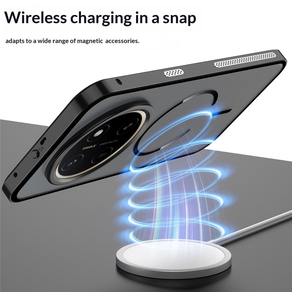 For Honor X80 Pro Max 5G Magnetic Case Aluminium Alloy PC Matte Phone Cover Pop-Up Snap Lock
