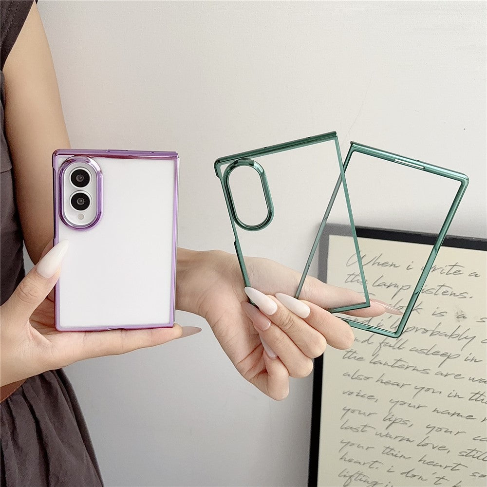 For Samsung Galaxy Z Fold8 Case Electroplating Ultra Thin Transparent PC Phone Cover