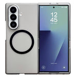 For Samsung Galaxy Z Fold7 5G Magnetic Case Matte Transparent TPU + PC Shockproof Cover