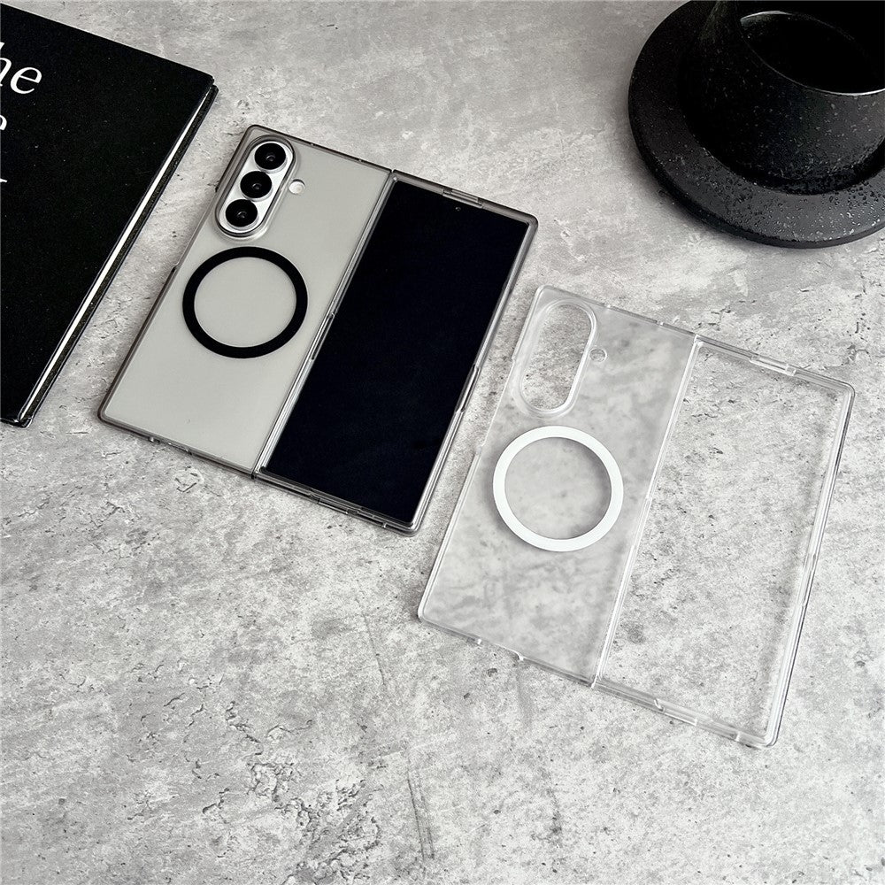 For Samsung Galaxy Z Fold7 5G Magnetic Case Matte Transparent TPU + PC Shockproof Cover