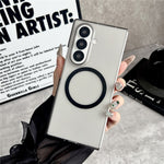 For Samsung Galaxy Z Fold7 5G Magnetic Case Matte Transparent TPU + PC Shockproof Cover