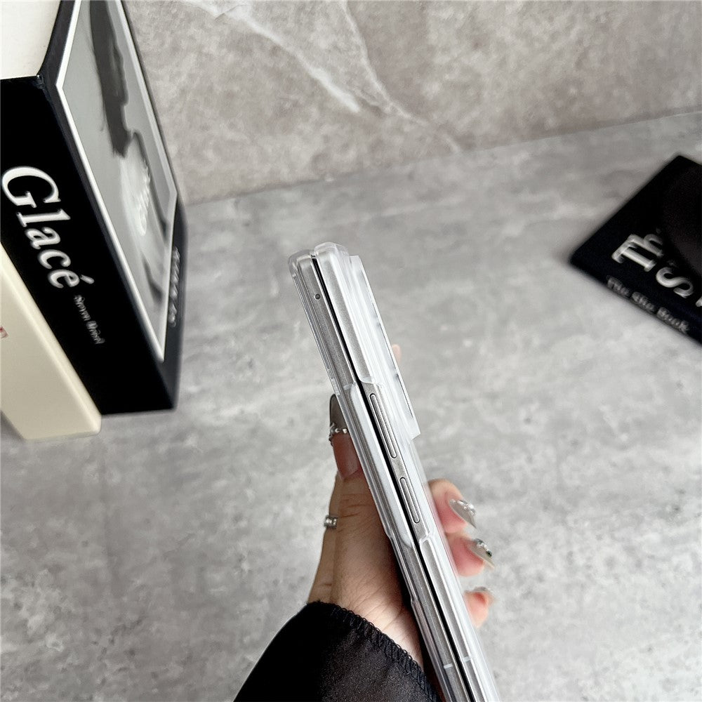 For Samsung Galaxy Z Fold7 5G Magnetic Case Matte Transparent TPU + PC Shockproof Cover