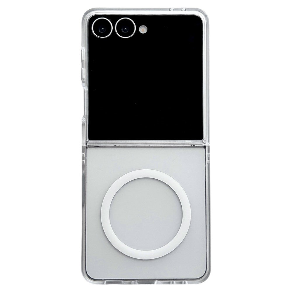 For Samsung Galaxy Z Flip7 FE 5G / Z Flip6 5G Magnetic Case Matte Transparent TPU + PC Shockproof Cover