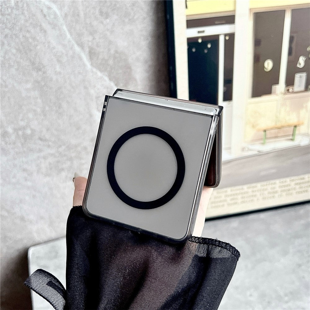For Samsung Galaxy Z Flip7 5G Magnetic Case Matte Transparent TPU + PC Shockproof Cover