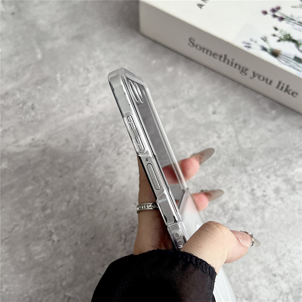 For Samsung Galaxy Z Flip7 5G Magnetic Case Matte Transparent TPU + PC Shockproof Cover