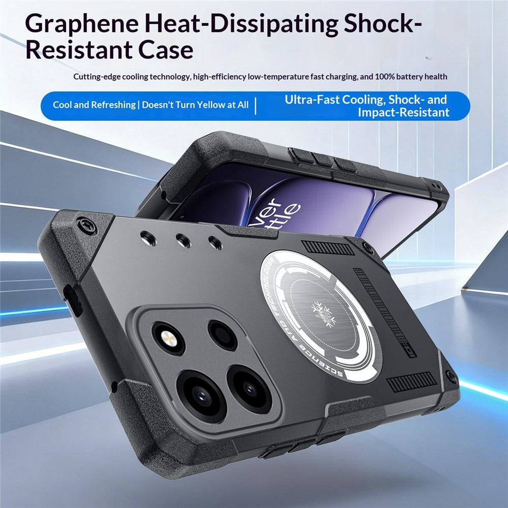 For OnePlus Turbo 6 5G Case Graphene Cooling TPU + PC Armor Shockproof Phone Cover