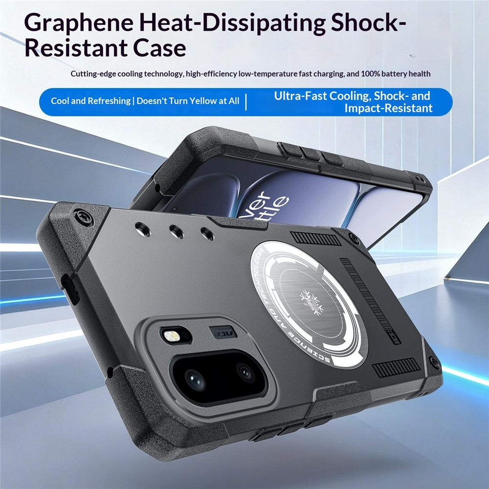 For OnePlus Ace 6 5G Case Graphene Cooling TPU + PC Armor Shockproof Phone Cover