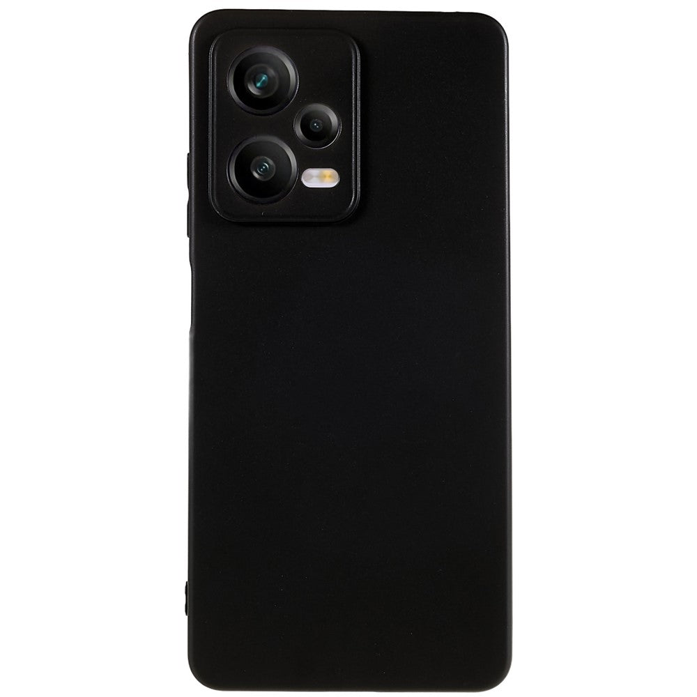For Xiaomi Redmi Note 12 Pro 5G PU Leather Stand Wallet Cover with Strap Black Matte Phone Cover Ultra Slim Protective Soft TPU Phone Case