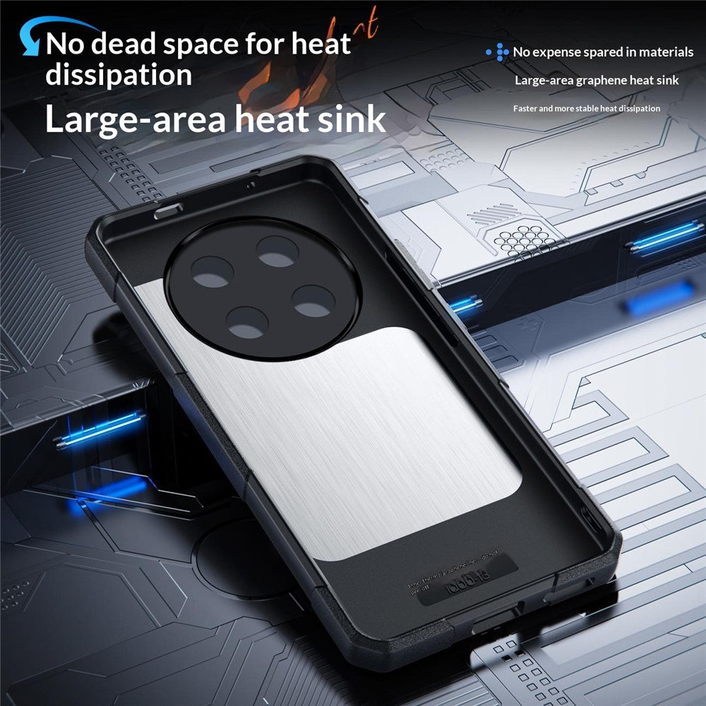 For Honor X80 Pro Max 5G Case Graphene Cooling TPU + PC Armor Shockproof Phone Cover