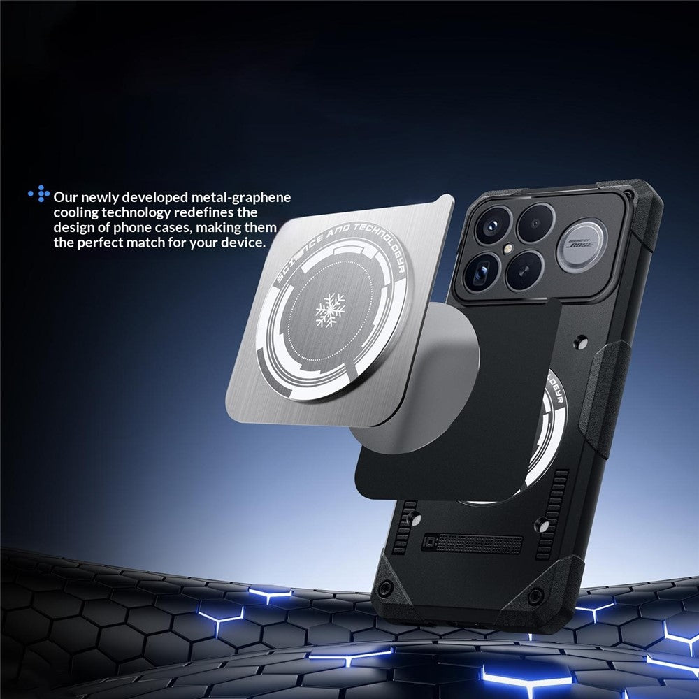 For Xiaomi Redmi K90 Pro Max 5G Case Graphene Cooling TPU + PC Armor Shockproof Phone Cover
