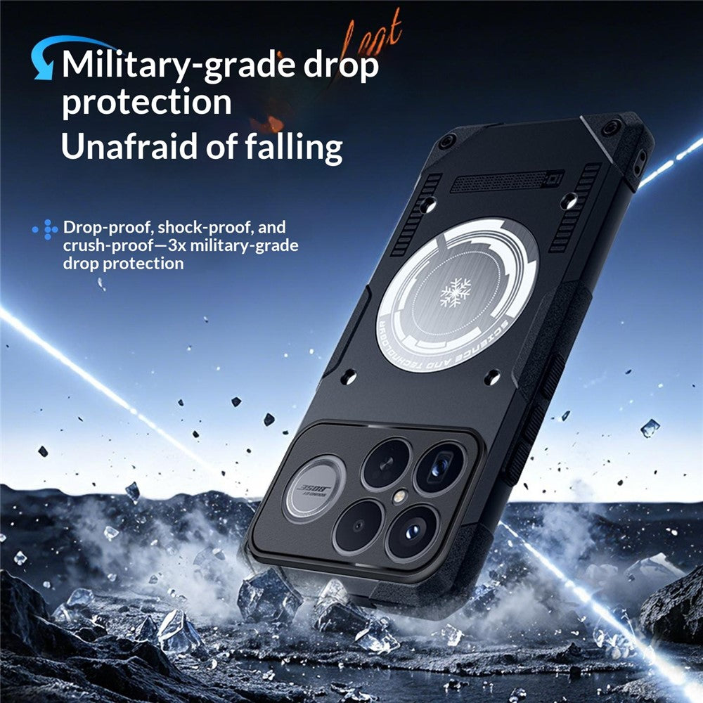 For Xiaomi Redmi K90 Pro Max 5G Case Graphene Cooling TPU + PC Armor Shockproof Phone Cover