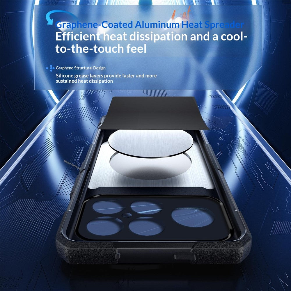 For Xiaomi Redmi K90 Pro Max 5G Case Graphene Cooling TPU + PC Armor Shockproof Phone Cover