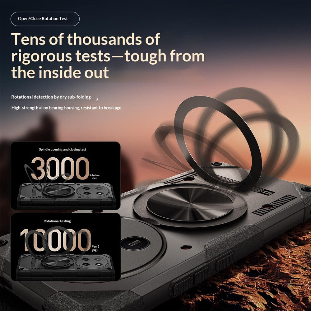 For Honor X80 Pro Max 5G Magnetic Case 360° Rotating Ring Kickstand TPU Phone Cover