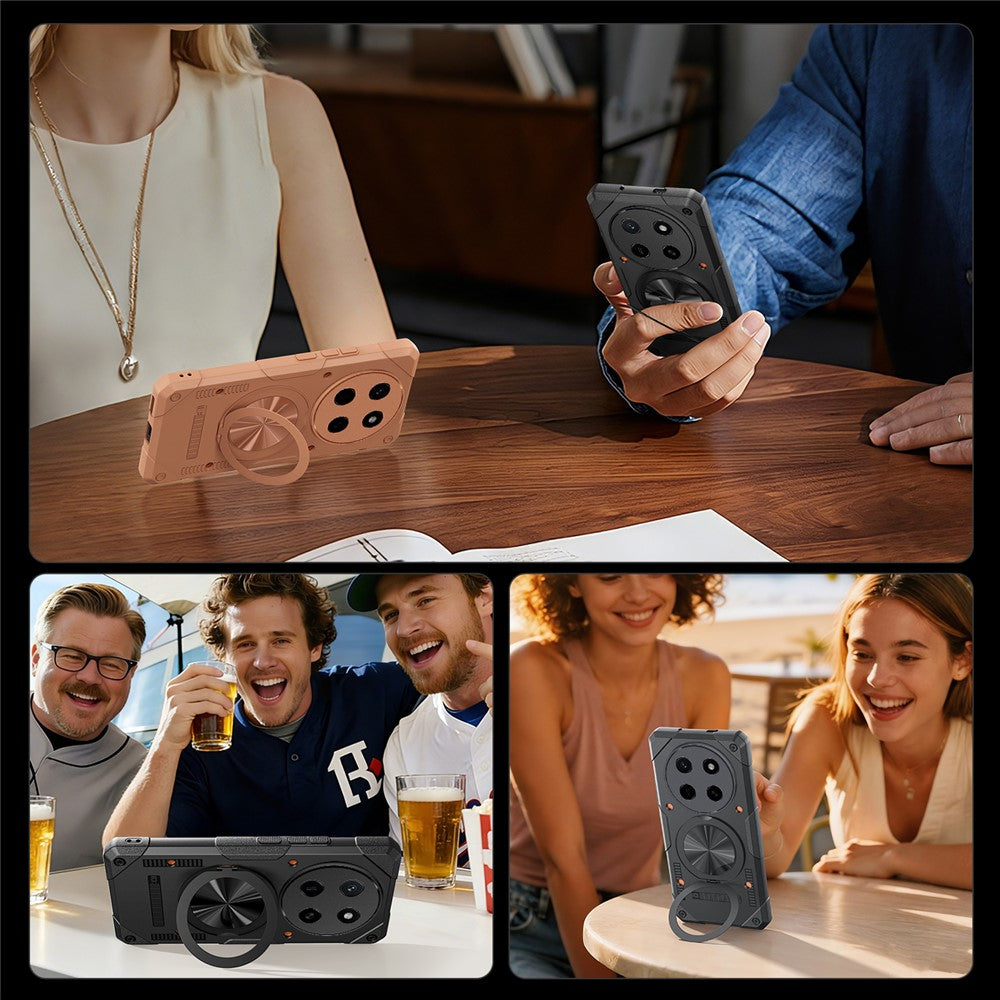 For Honor X80 Pro Max 5G Magnetic Case 360° Rotating Ring Kickstand TPU Phone Cover