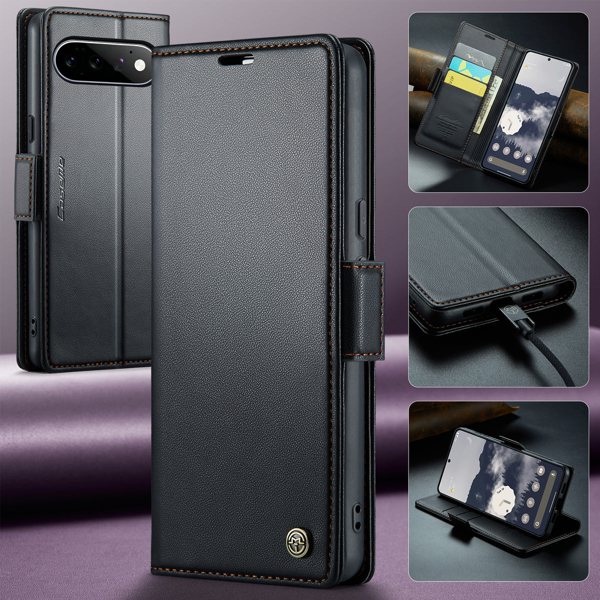 CASEME 023 Google Pixel 11 Pro / 11 Plånboksfodral RFID - Svart