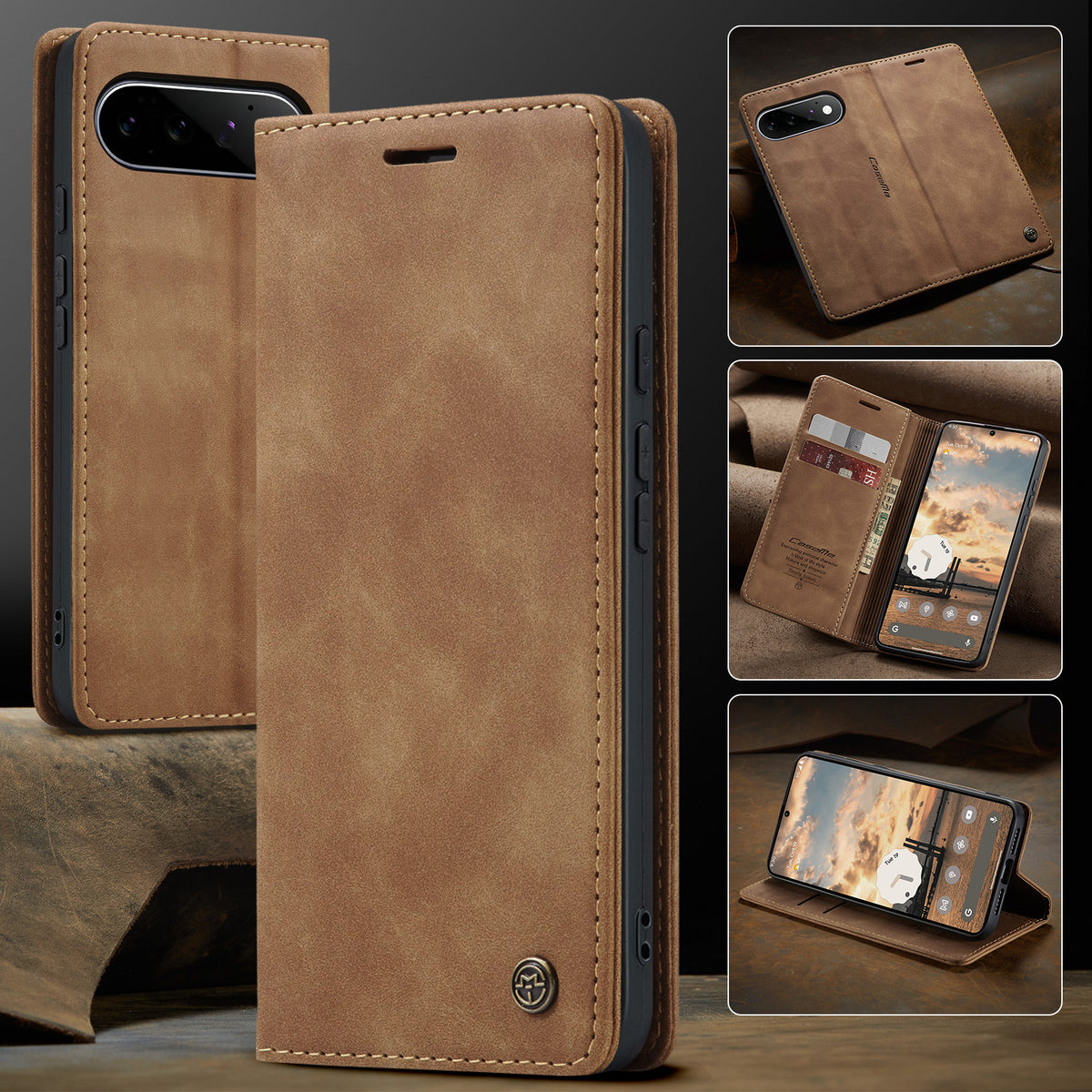 CASEME for Google Pixel 11 Pro / Google Pixel 11 Wallet Case  013 Series PU Leather Phone Cover Stand