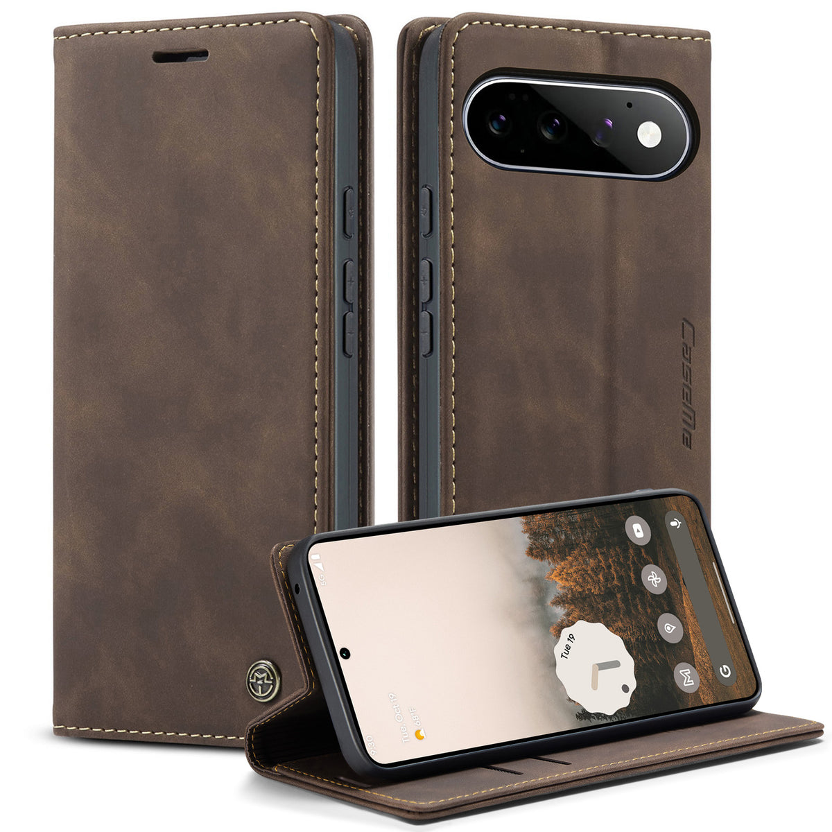 CASEME for Google Pixel 11 Pro / Google Pixel 11 Wallet Case  013 Series PU Leather Phone Cover Stand