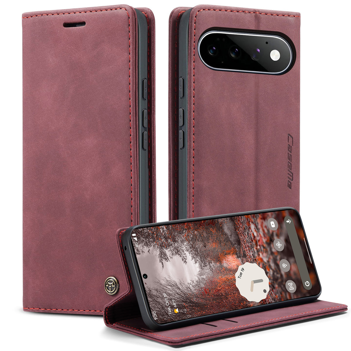 CASEME for Google Pixel 11 Pro / Google Pixel 11 Wallet Case  013 Series PU Leather Phone Cover Stand