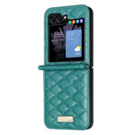 BINFEN COLOR For Samsung Galaxy Z Flip8 Case Rhombus PU Leather Shockproof Phone Cover