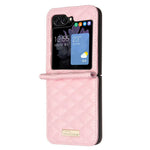 BINFEN COLOR For Samsung Galaxy Z Flip8 Case Rhombus PU Leather Shockproof Phone Cover