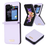 BINFEN COLOR for Samsung Galaxy Z Flip8 Case PU Leather + PC Shockproof Phone Cover