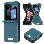 BINFEN COLOR for Samsung Galaxy Z Flip8 Case PU Leather + PC Shockproof Phone Cover