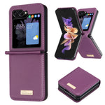 BINFEN COLOR for Samsung Galaxy Z Flip8 Case PU Leather + PC Shockproof Phone Cover