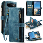 CASEME for Google Pixel 11 Pro / Google Pixel 11 C30 Phone Cases with Strap Zipper Multiple Card Holder PU Leather Cover