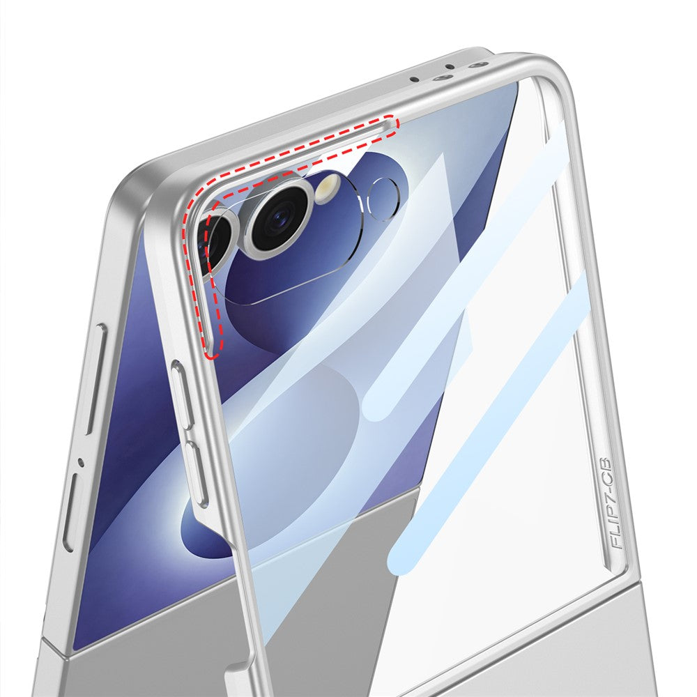 GKK-cover til Samsung Galaxy Z Flip8, ultratyndt PC-mobilcover med hærdet HD-glasfilm til forsiden