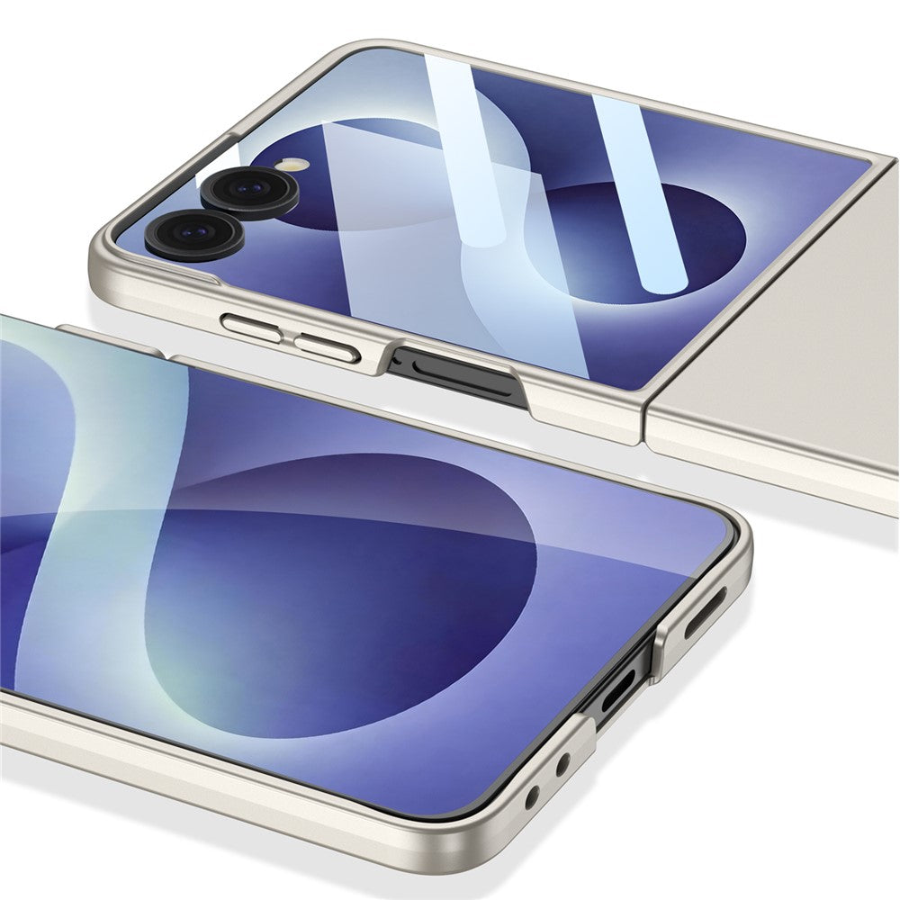 GKK-cover til Samsung Galaxy Z Flip8, ultratyndt PC-mobilcover med hærdet HD-glasfilm til forsiden