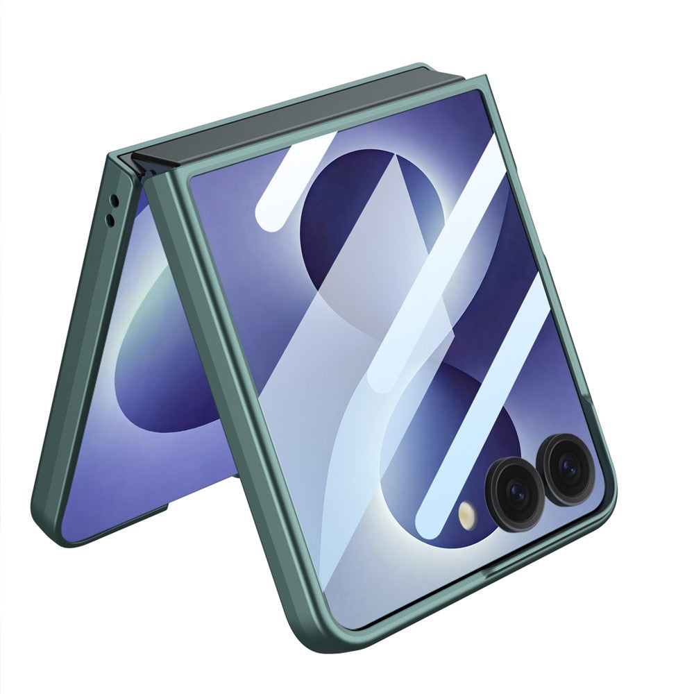 GKK-cover til Samsung Galaxy Z Flip8, ultratyndt PC-mobilcover med hærdet HD-glasfilm til forsiden