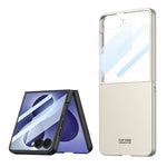 GKK-cover til Samsung Galaxy Z Flip8, ultratyndt PC-mobilcover med hærdet HD-glasfilm til forsiden