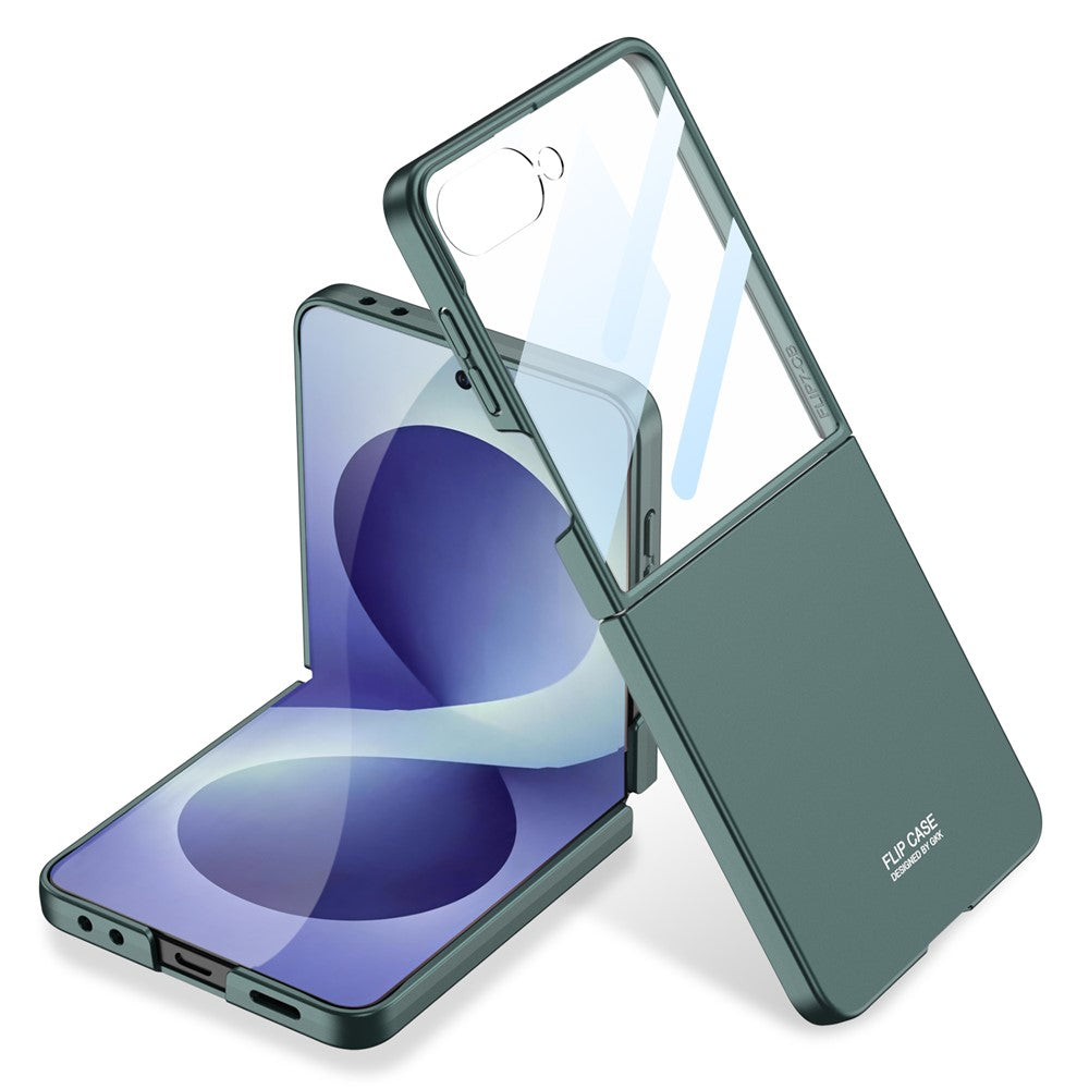 GKK-cover til Samsung Galaxy Z Flip8, ultratyndt PC-mobilcover med hærdet HD-glasfilm til forsiden