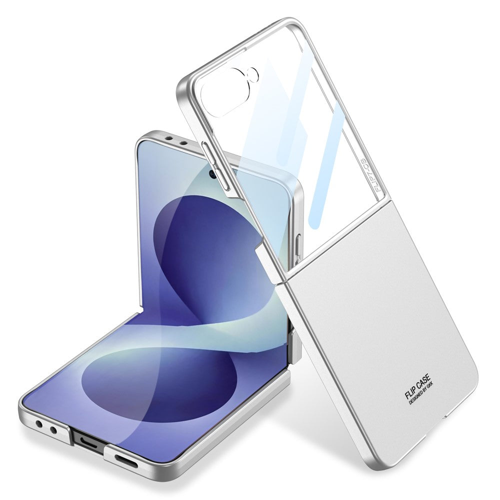 GKK-cover til Samsung Galaxy Z Flip8, ultratyndt PC-mobilcover med hærdet HD-glasfilm til forsiden