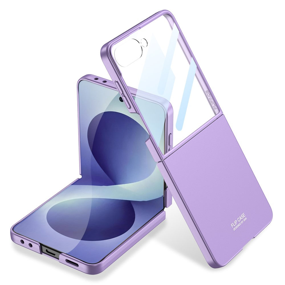 GKK-cover til Samsung Galaxy Z Flip8, ultratyndt PC-mobilcover med hærdet HD-glasfilm til forsiden
