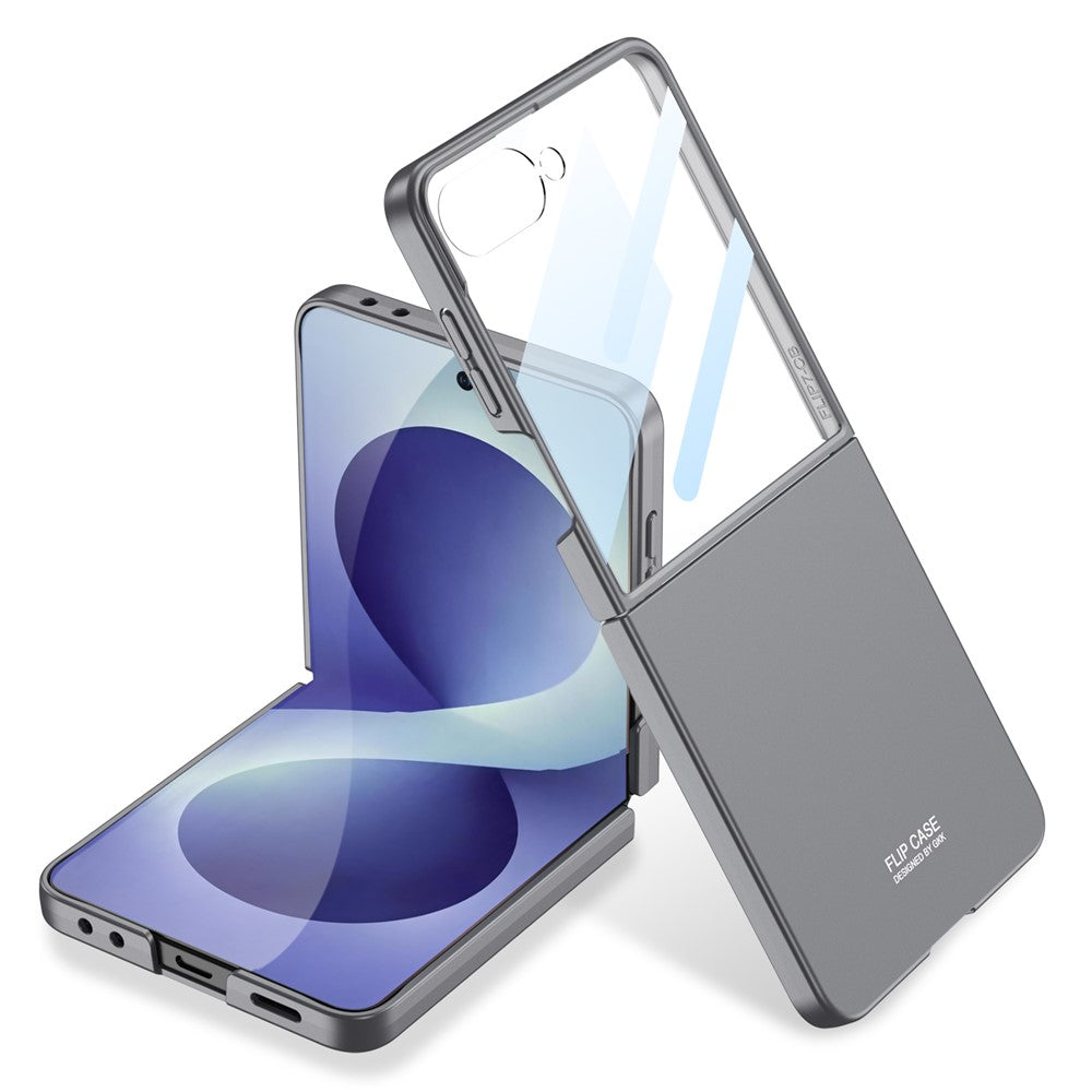 GKK-cover til Samsung Galaxy Z Flip8, ultratyndt PC-mobilcover med hærdet HD-glasfilm til forsiden