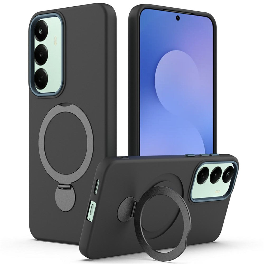 OnePlus Nord CE6 Lite 5G / Realme P4x 5G Magnetiskt Skal Roterande Ring Stativ TPU + PC Bakstycke