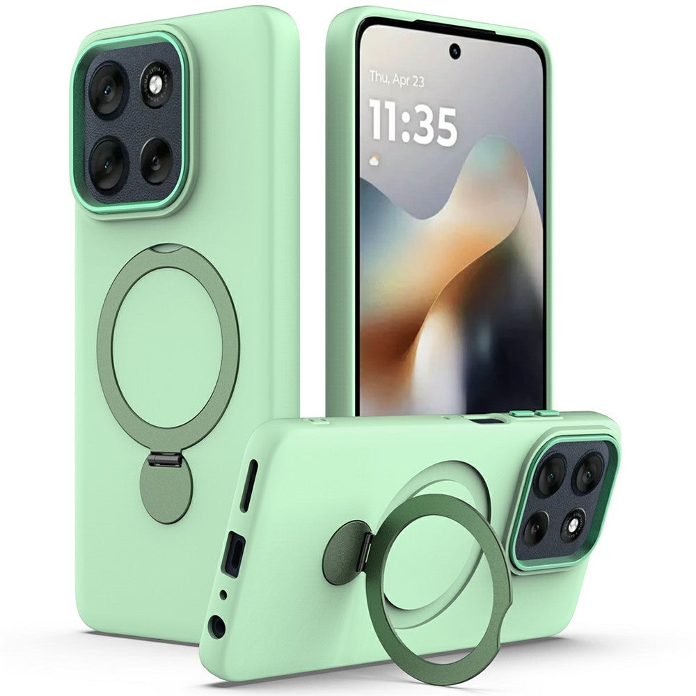 Til Motorola Edge 70 Pro 5G / Edge 70 Pro+ 5G Magnetisk cover Roterende ringstøtte TPU + PC-bagcover